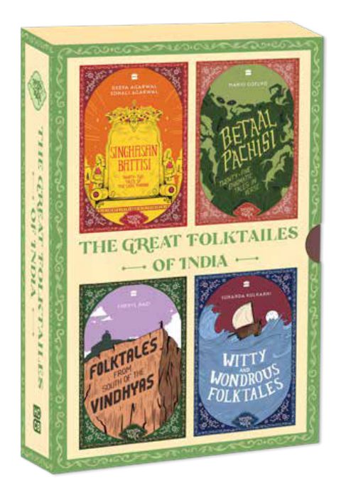 Cover of The Great Folktales of India Roots of India Series Deepa Agarwal, Mario Coelho, Cheryl Rao, Sunanda Kulkarni Illustrated by Pratik Bhide the Great Folktailes = of Indias—___.