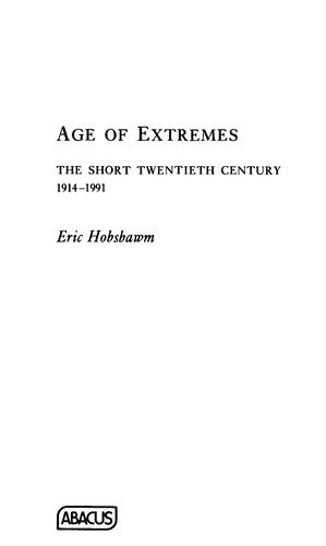 Cover of Age of extremes