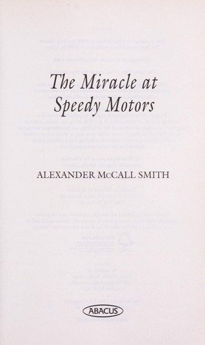 Cover of The miracle at Speedy Motors