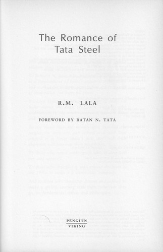 Cover of The romance of Tata Steel
