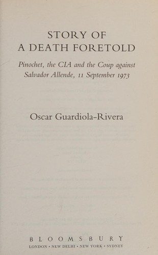 Cover of Story of a Death Foretold