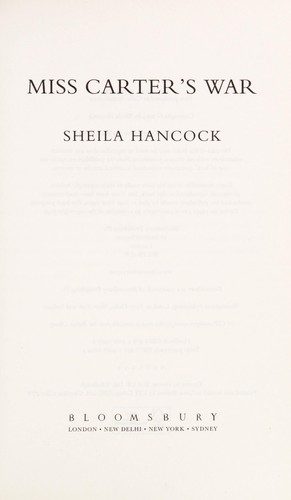 Cover of Miss Carter's war