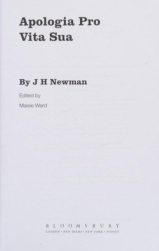 Cover of Apologia Pro Vita Sua