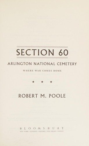 Cover of Section 60 : Arlington National Cemetery