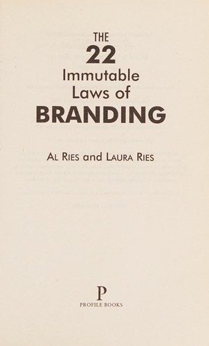 Cover of The 22 immutable laws of branding